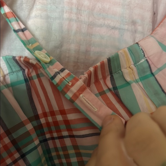 J Crew plaid sun summer dress M medium with pockets - Picture 3 of 6